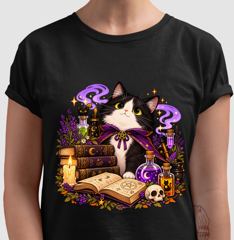 Gatoween - Grimório do Comitê - Camiseta