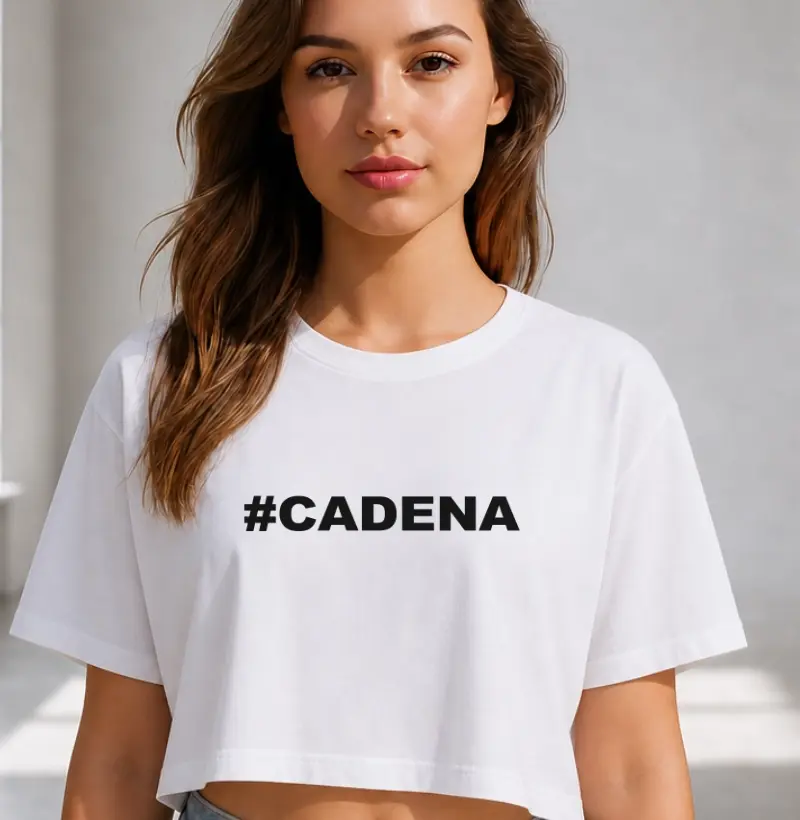 Camiseta Cropped Falésia & Magnésio | Hashtag Cadena
