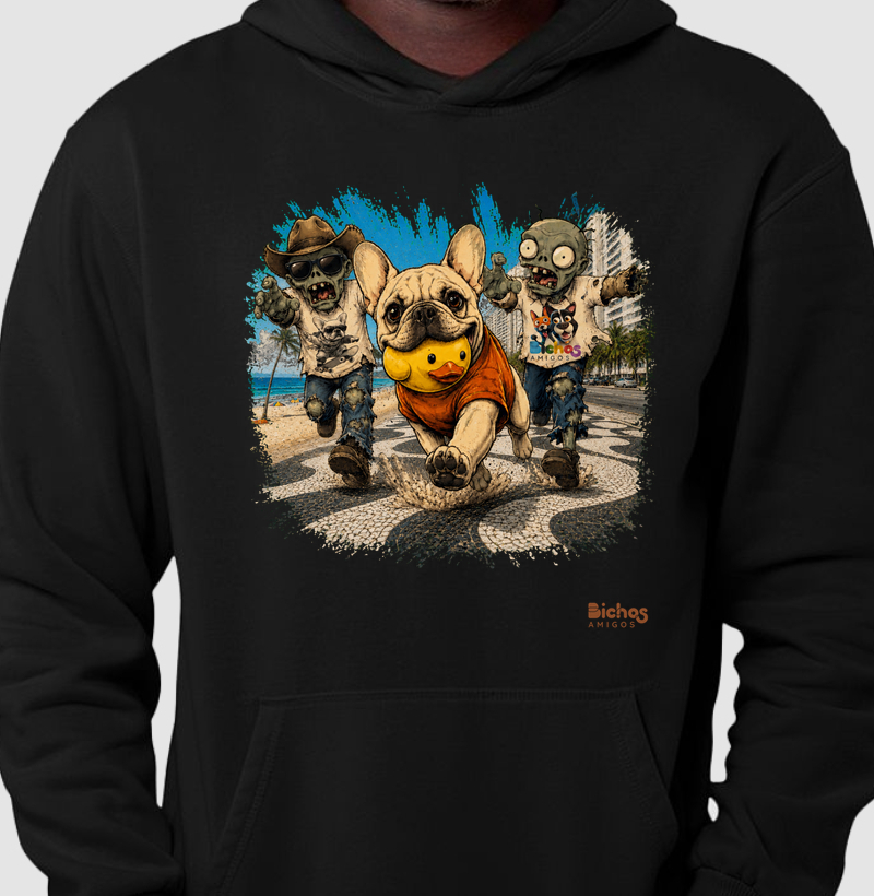 Bulldog Fugindo - Hoodie Moletom