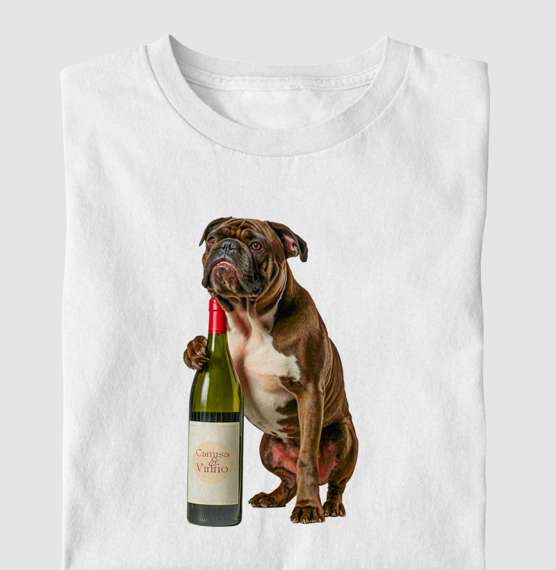 Cachorro E Garrafa De Vinho