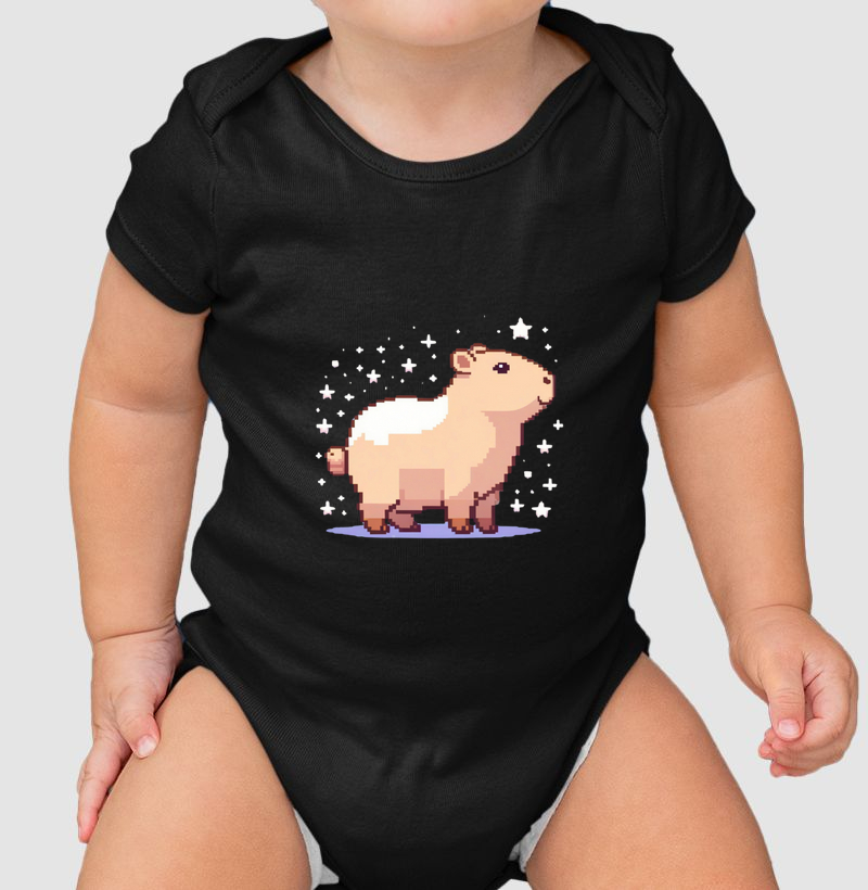 Body Infantil Capivara Pixel Art