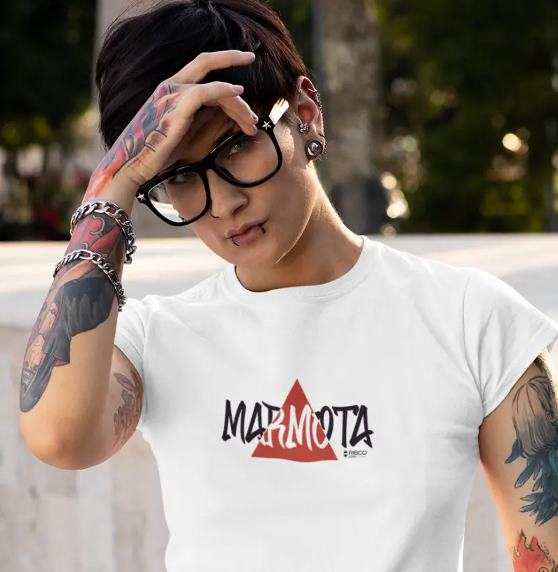 T-Shirt Feminina Branca - Marmota