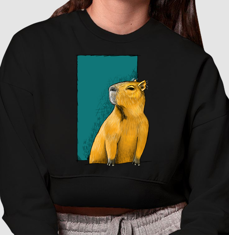 Cropped Moletom Capivara