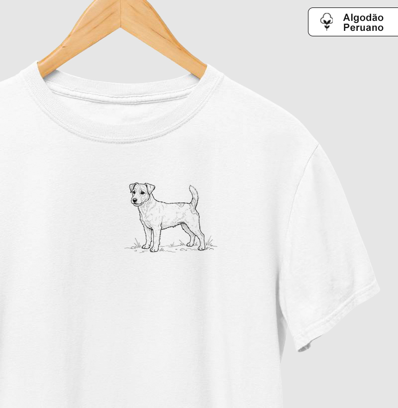 Jack Russell - Desenho - Camiseta Algodão Peruano