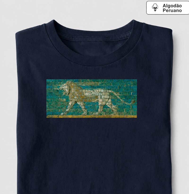 Leão da Babilônia, 604–562 a.C. - Camiseta Algodão Peruano