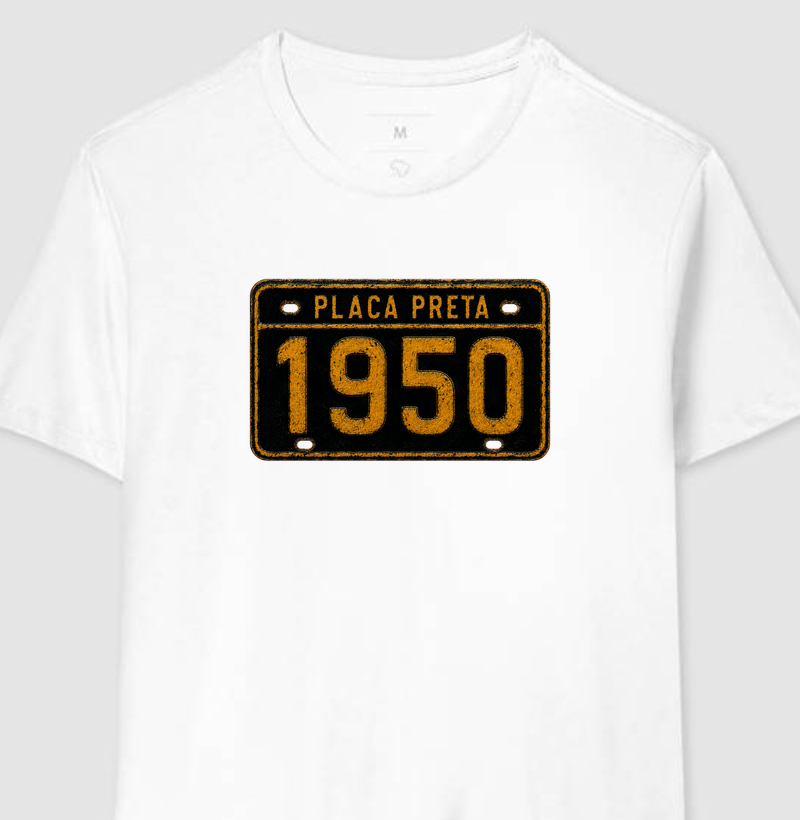 Camiseta Placa Preta 1950
