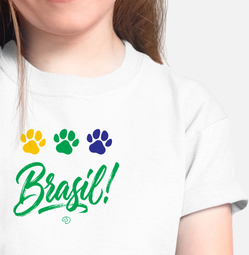 Brasil e Patas - Camiseta Infantil