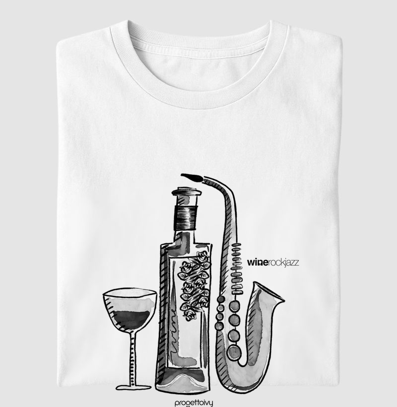 T shirt wine rock jazz trio