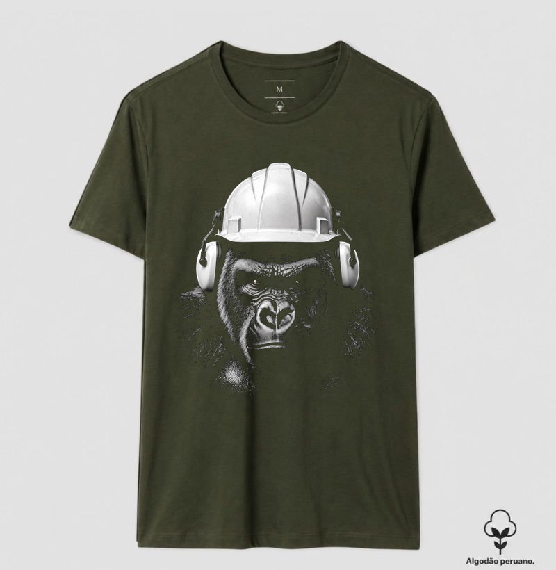 Gorila de Campo - Camiseta Algodão Peruano