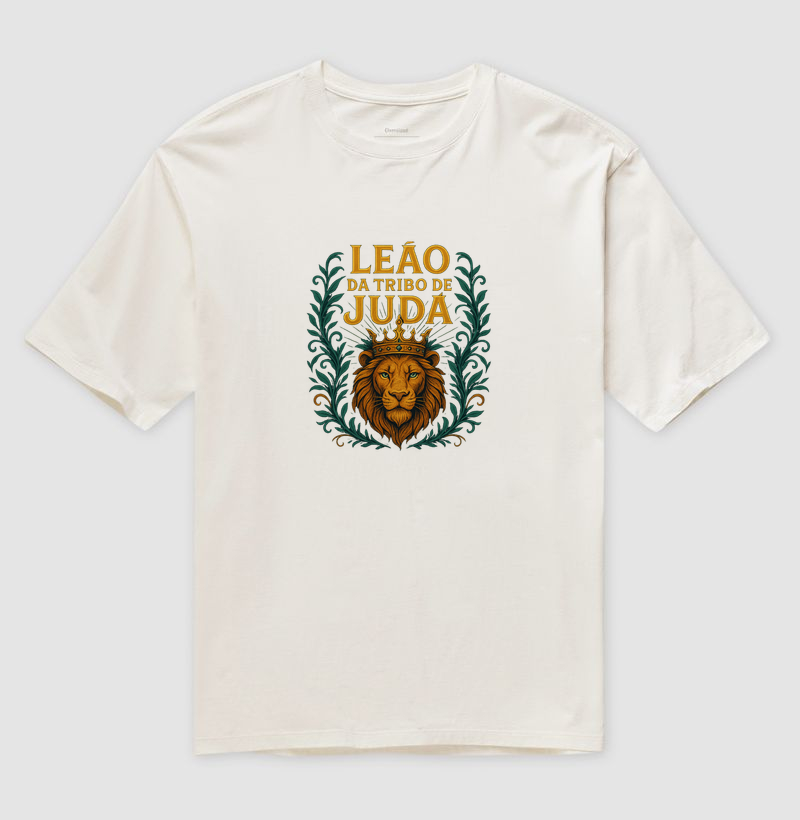 Leão da Tribo de Judá - Estilo Futuristico - Camiseta Oversized