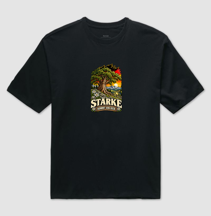 Stärke kommt von hier - Camiseta Oversized