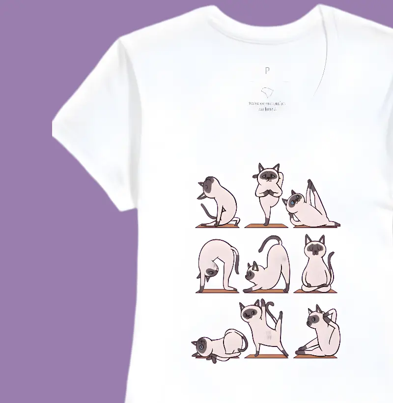 Camiseta Gato Yoga