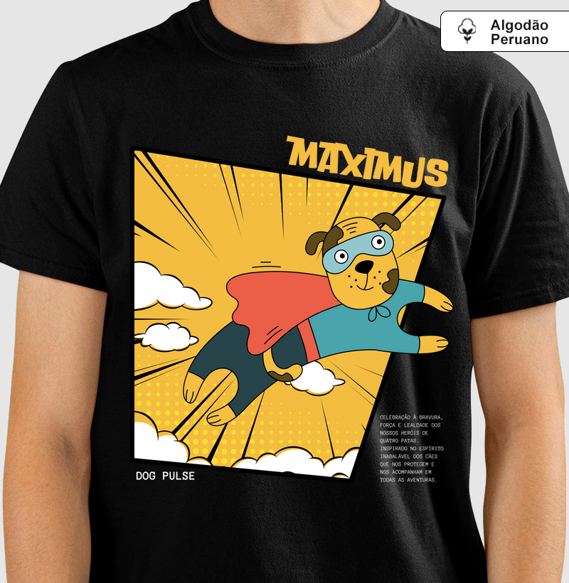 Camiseta Algodão Peruano Dog Pulse Maximus - Espírito Inabalável 
