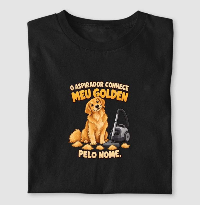 O aspirador conhece meu Golden pelo nome.