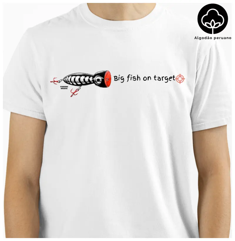 PEIXE GRANDE NO ALVO(Algodão peruano)