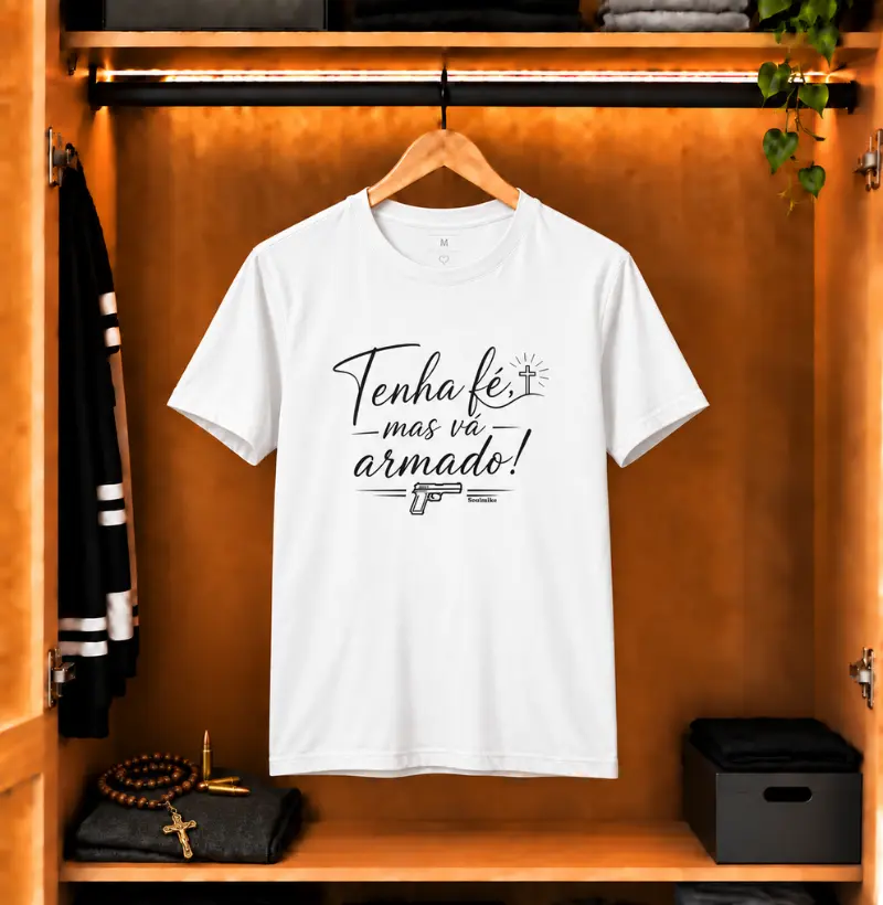 Armado e com fé! - Camiseta