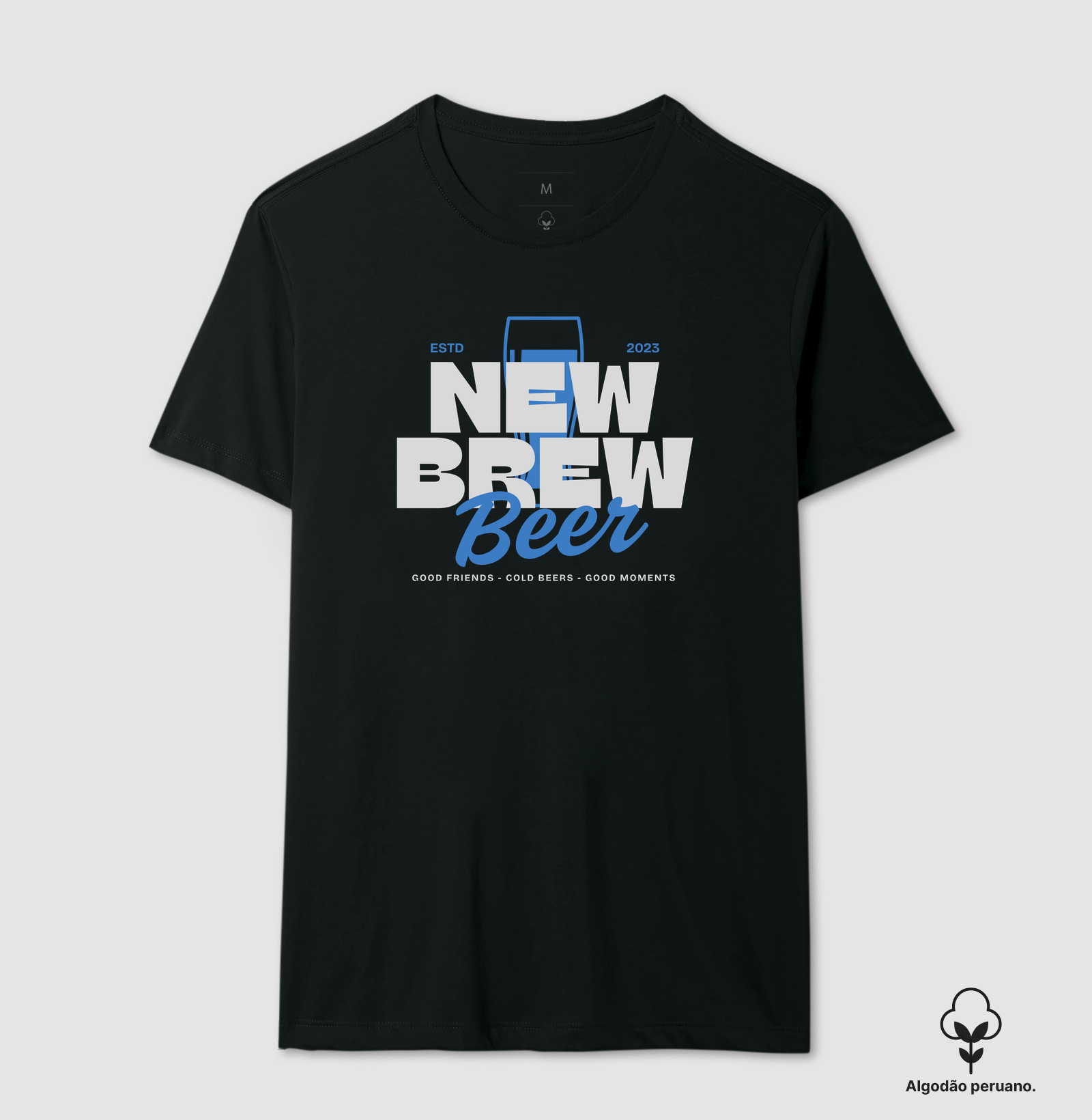 New Brew Beer - Camiseta Algodão Peruano