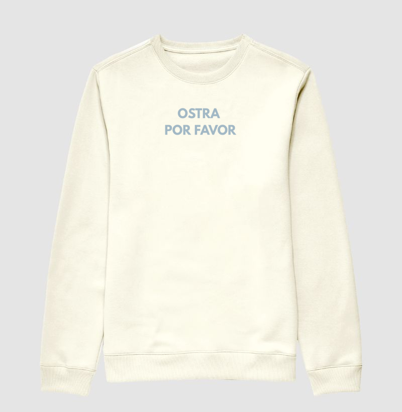 Moletom Ostra Por Favor Azul