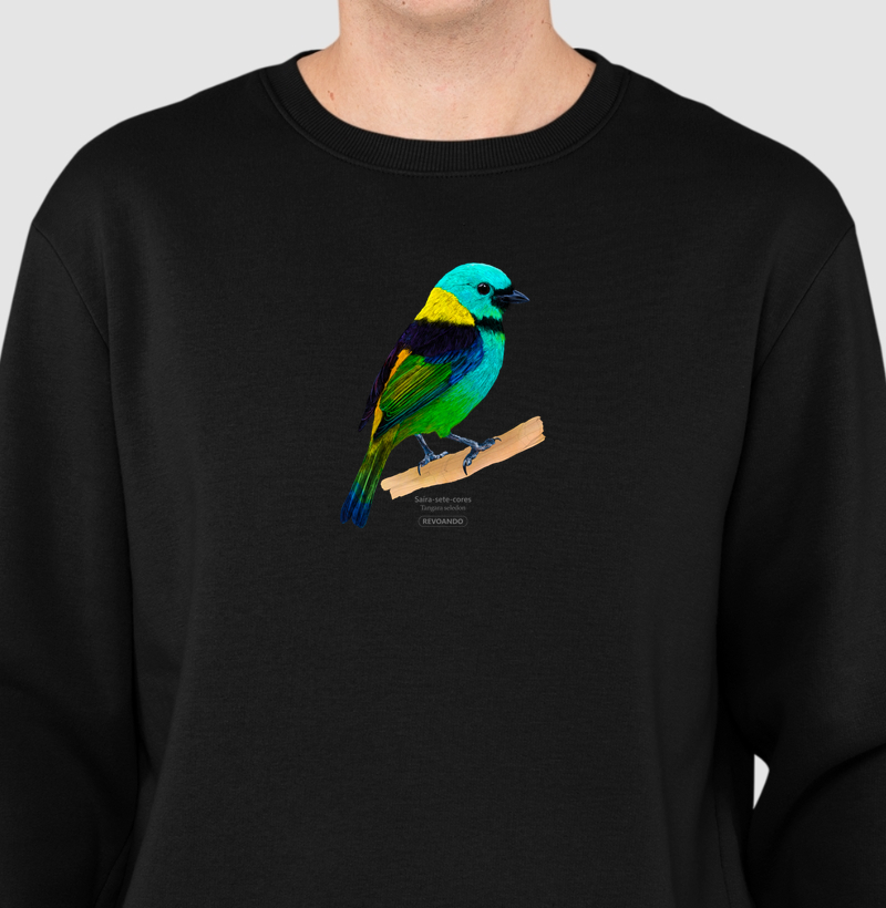 Aves do Brasil- Saíra-sete-cores - Moletom