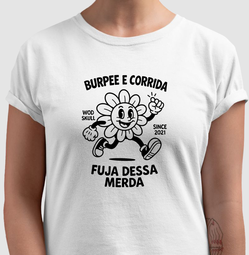Camiseta Wodskull Burpee e Corrida