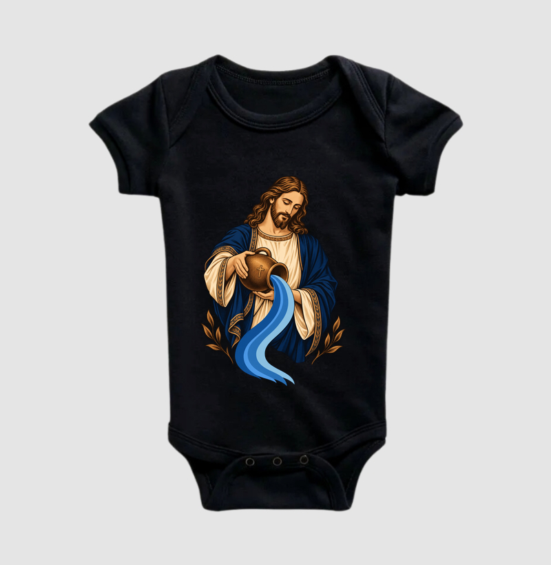 Fonte de Água Viva - Cristo Vivo - Body Infantil