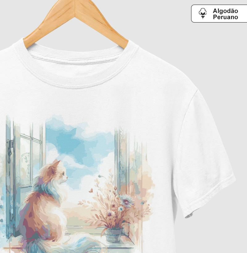 Aquarela: Gato na Janela 2