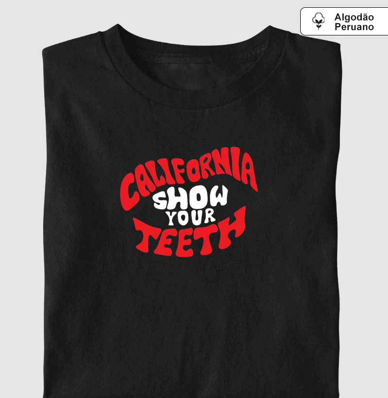 Camiseta Algodão Peruano Red Hot Show Your Teeth