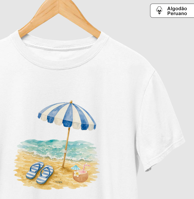 Pé na Areia  - Camiseta Algodão Peruano