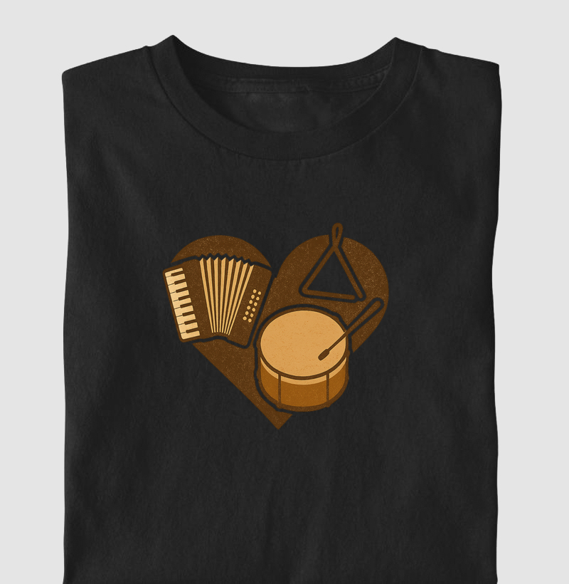 Sanfona + Zabumba + Triângulo formando um coração