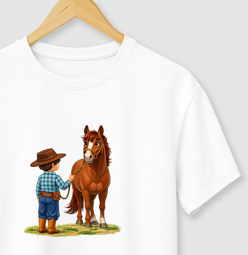 Menino Castanho e Cavalo 3