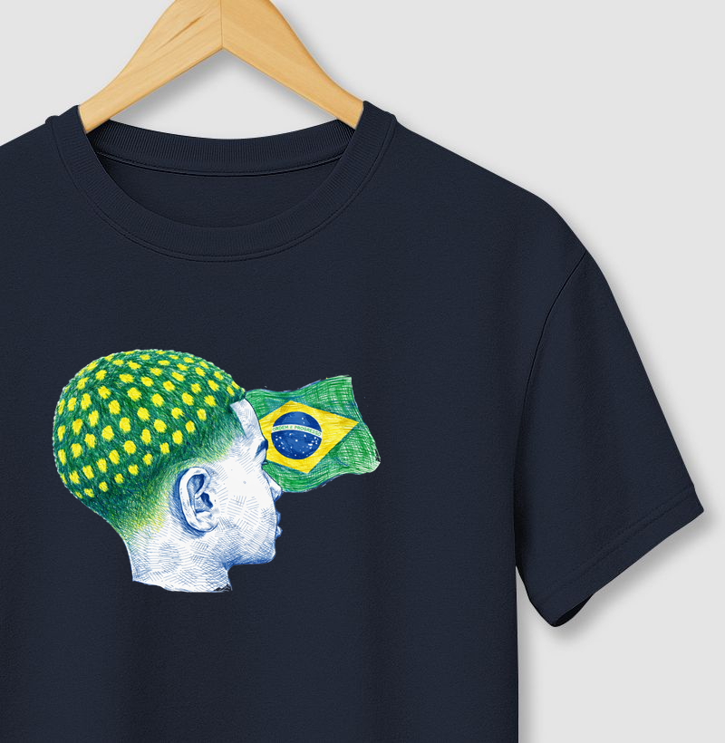 Camiseta Reflexo de cria verde e amarelo