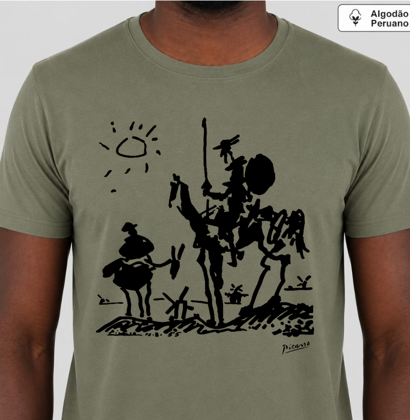 Camiseta Dom Quixote Arte Moderna Literatura Espanhola Premium