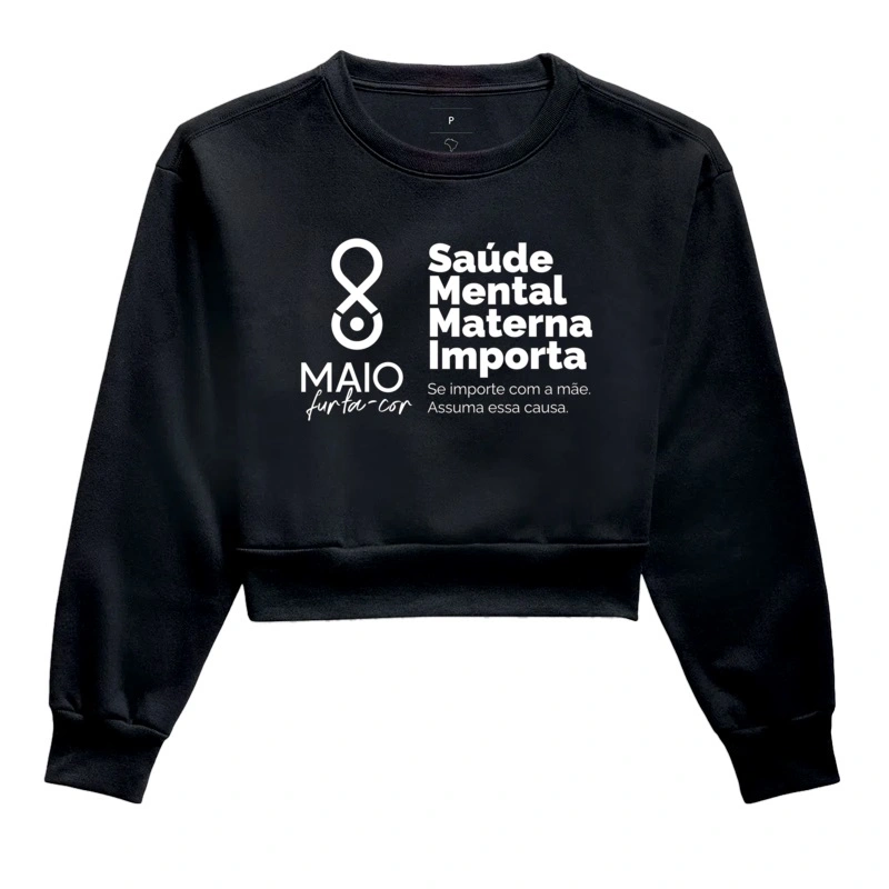 Moletom Cropped - Saúde Mental Materna Importa 