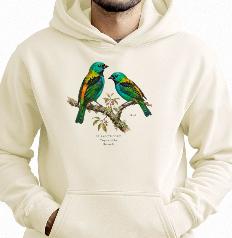 Naturalistas - Saíra-sete-cores - Moletom Hoodie - Hoodie Moletom