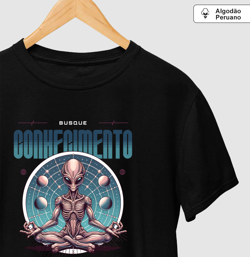 Busque Conhecimento - Camiseta Algodão Peruano
