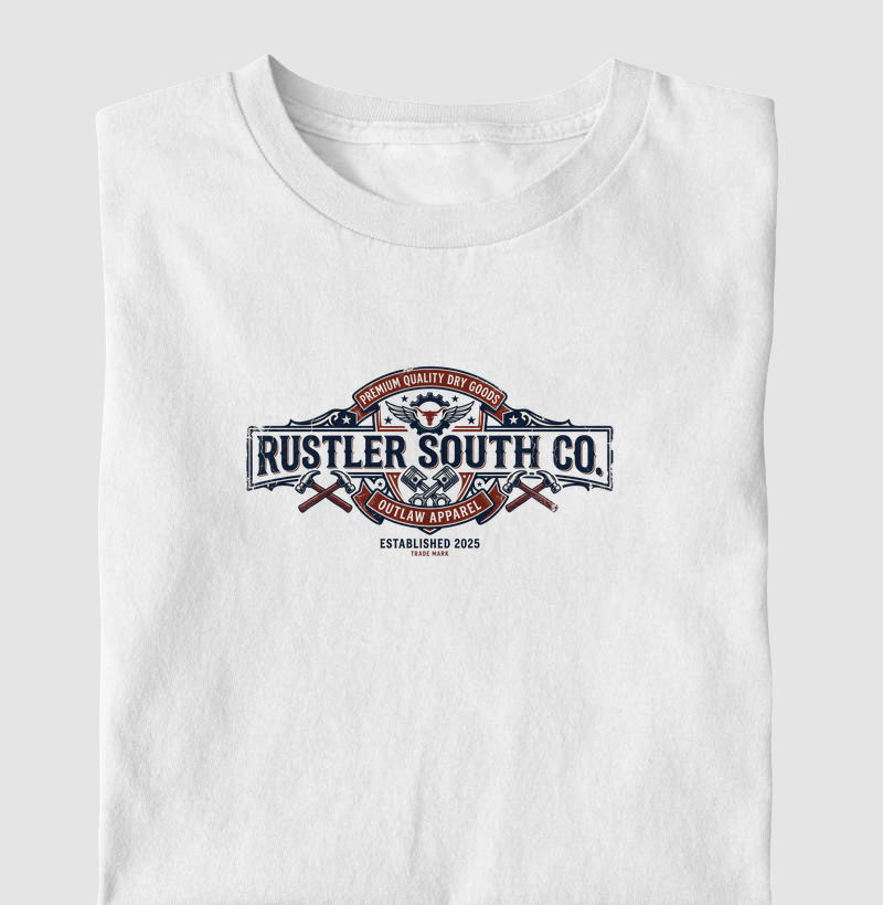 Camiseta Country Masculina Rustler South Co. Dry Goods