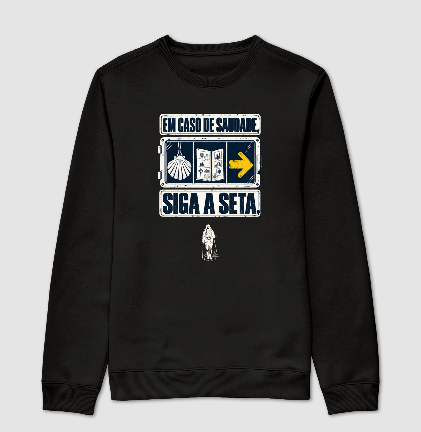Em Caso de Saudade, Siga a Seta - Suéter Moletom