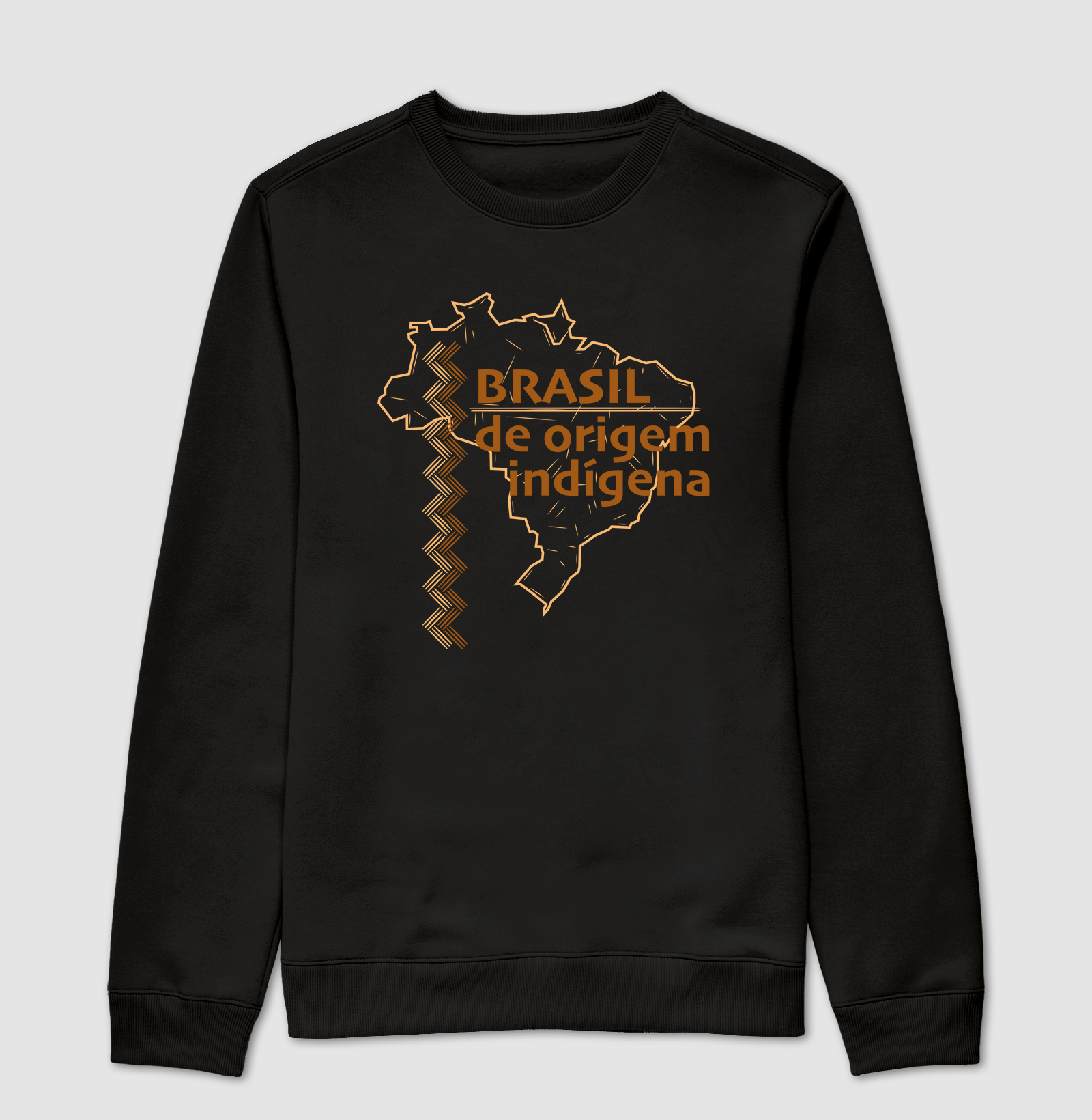 Suéter Moletom Indígena  “Brasil de Origem Indígena”