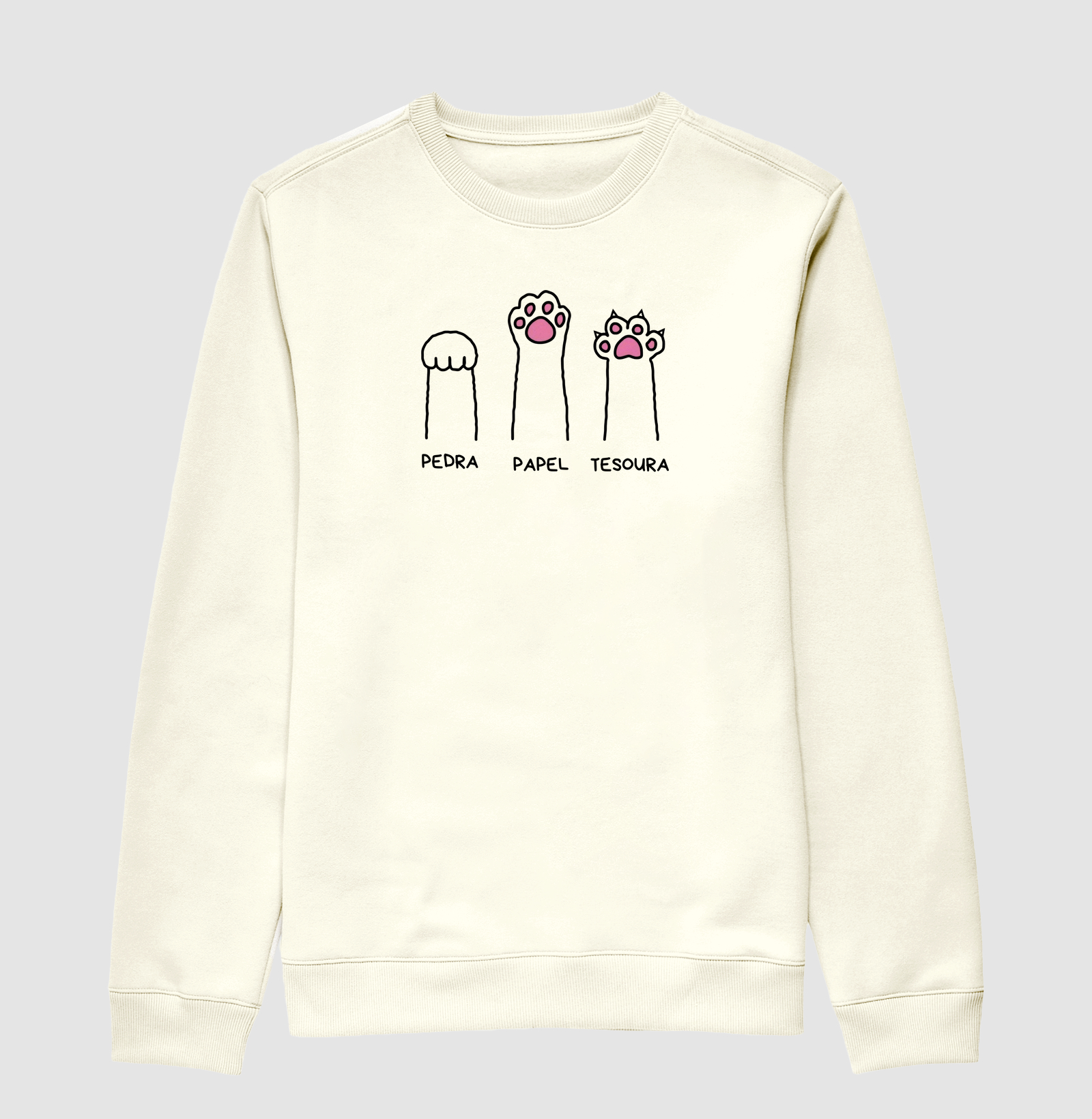 Pedra, Papel, Tesoura (Suéter Moletom)