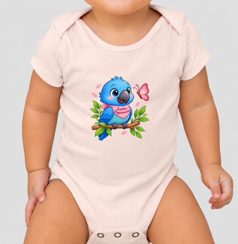 Body Infantil - Ararinha Azul