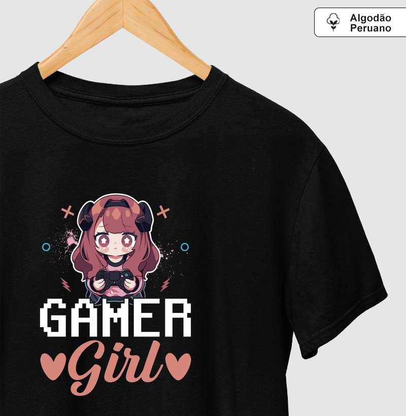 Camiseta Algodão Peruano Gamer Girl - Camiseta Algodão Peruano