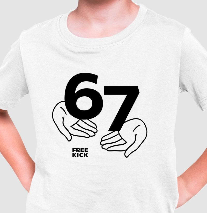 CAMISETA INFANTIL FREE KICK 67 MÃOS