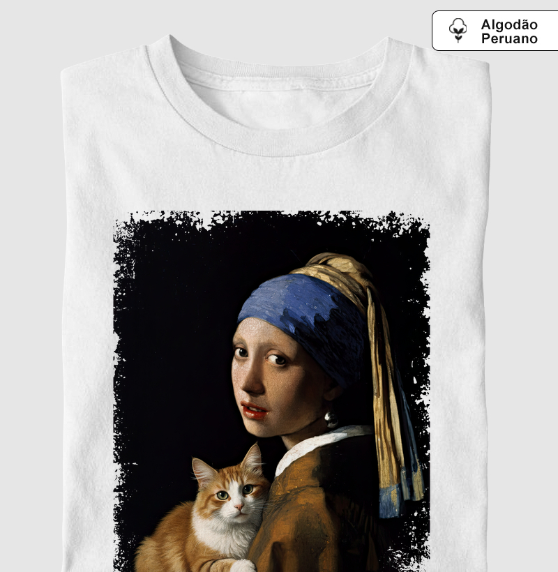 Moça com Brinco e o Gato