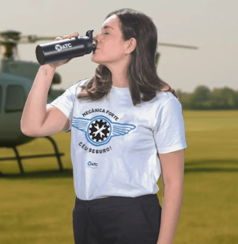 Camiseta "Mecânica Forte, Céu Seguro" – Linha Oficial ATC