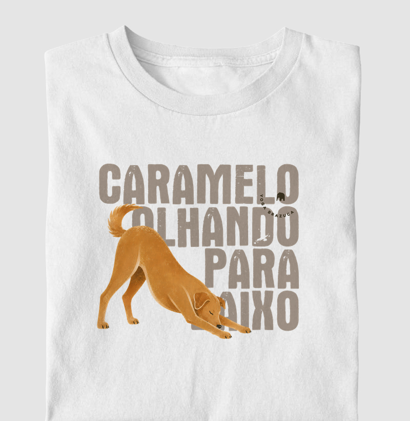 Caramelo olhando para baixo