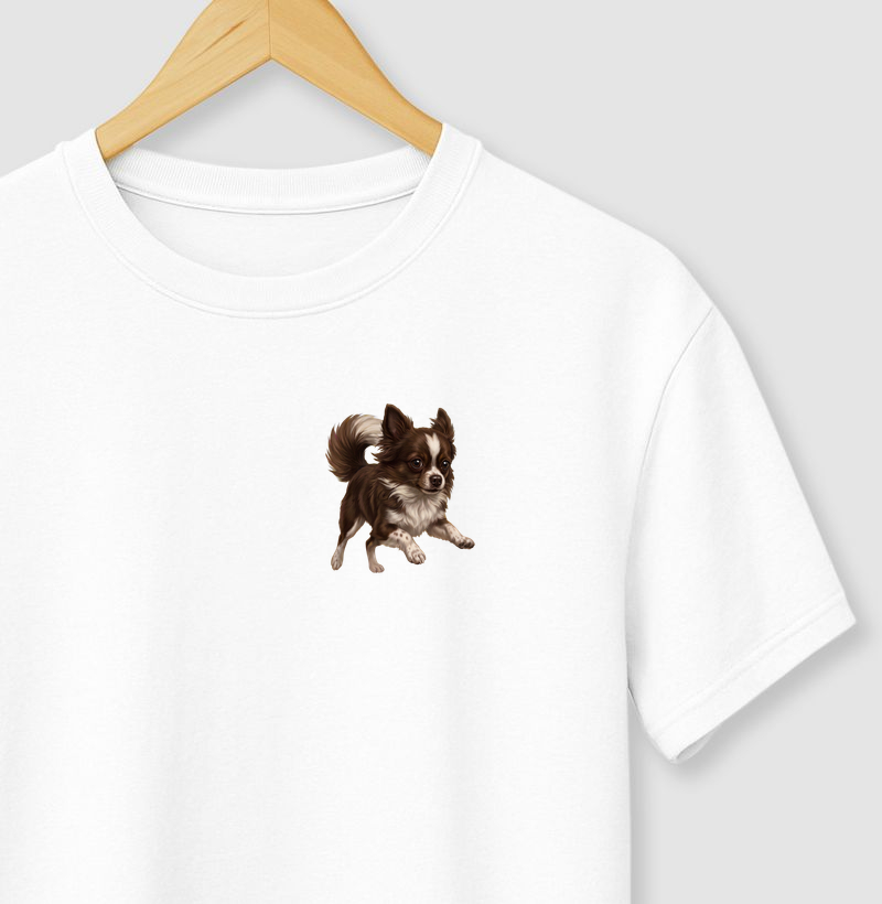 Chihuahua Marrom e Branco Minimalista