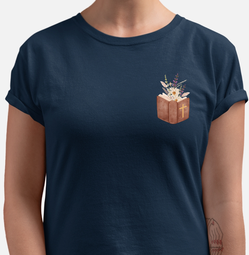 Camiseta Bíblia Floral