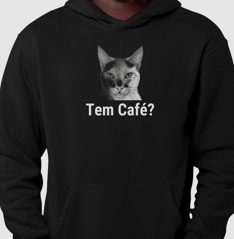 Moletom Tem Café Gato 