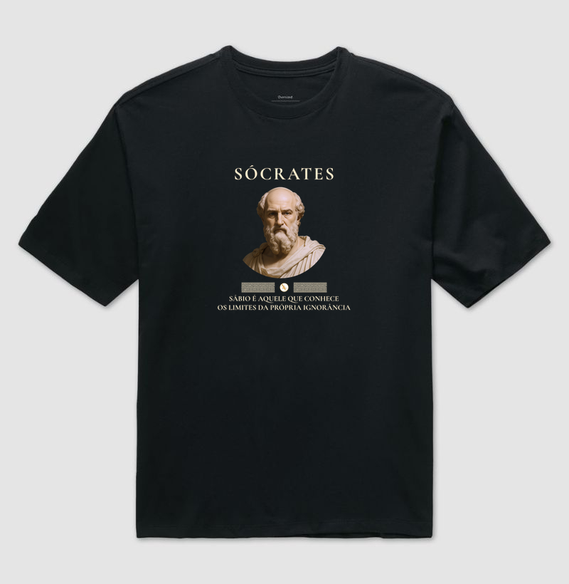 Camiseta Limites da Ignorância - Sócrates - Estampa filosófica Intelectual