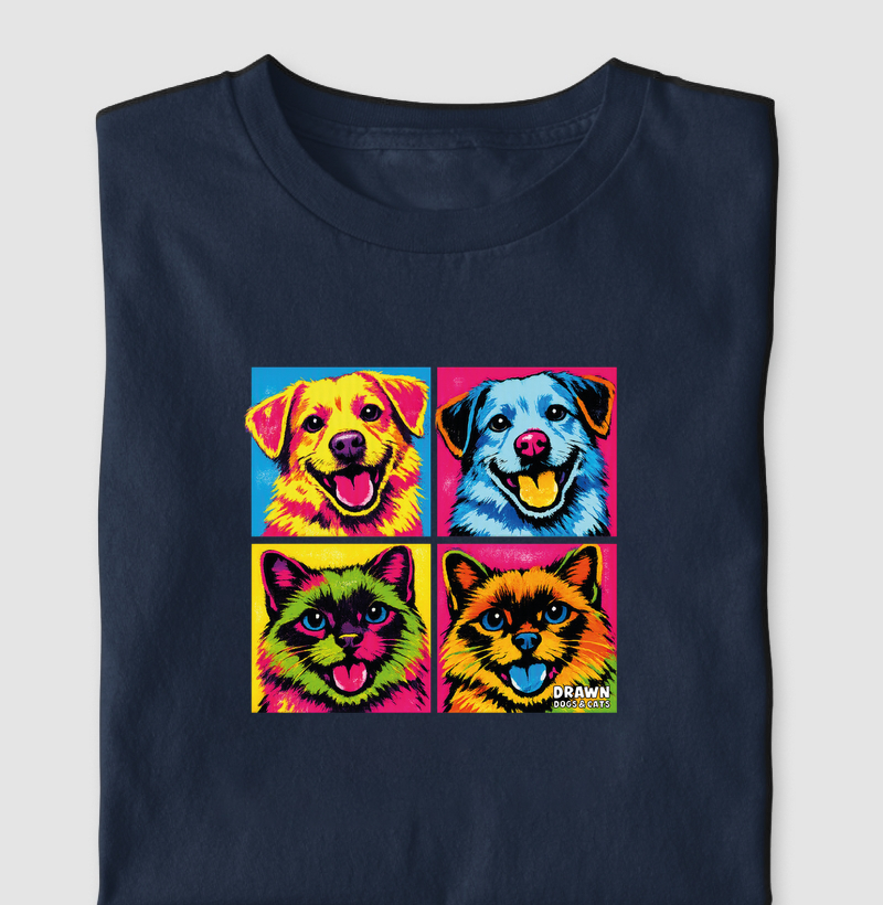 Pop arte cachorros e gatos